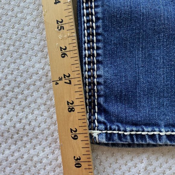 Rock Revival Jeans Women's 28 Easy Straight Tetbury Flap Pocket Bling Low Rise - Picture 15 of 16